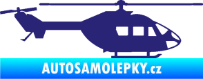 Samolepka Vrtulník 001 pravá helikoptéra střední modrá