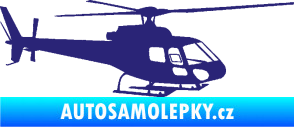 Samolepka Vrtulník 002 pravá helikoptéra střední modrá
