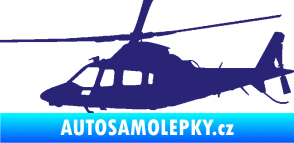 Samolepka Vrtulník 004 levá helikoptéra střední modrá