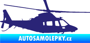 Samolepka Vrtulník 004 pravá helikoptéra střední modrá