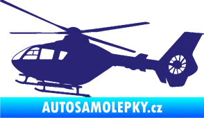 Samolepka Vrtulník 006 levá helikoptéra střední modrá