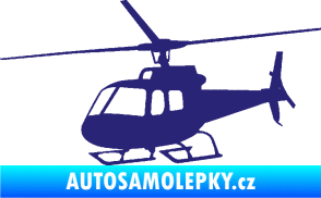 Samolepka Vrtulník 008 levá helikoptéra střední modrá