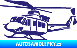 Samolepka Vrtulník 010 levá helikoptéra střední modrá