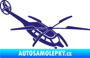Samolepka Vrtulník 011 pravá helikoptéra střední modrá