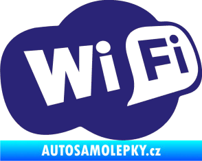 Samolepka Wifi 002 střední modrá