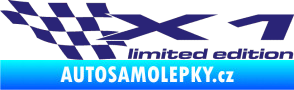 Samolepka X1 limited edition levá střední modrá
