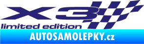 Samolepka X3 limited edition pravá střední modrá