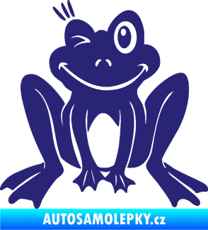 Samolepka Žába 010 levá mrkající střední modrá