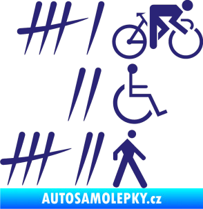 Samolepka Zářezy 001 pravá střední modrá