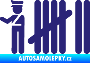 Samolepka Zářezy 007 policajt střední modrá