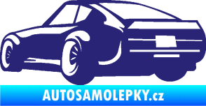 Samolepka Závodní auto 009 levá střední modrá
