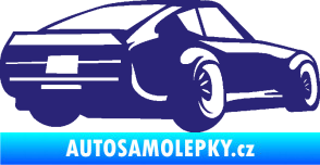 Samolepka Závodní auto 009 pravá střední modrá
