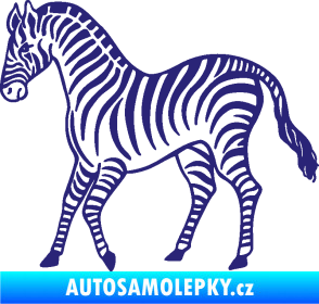 Samolepka Zebra 002 levá střední modrá