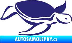 Samolepka Želva 002 pravá střední modrá