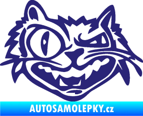 Samolepka Zlý kocour levá střední modrá