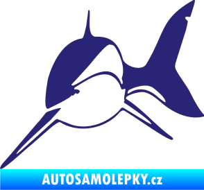 Samolepka Žralok 004 levá střední modrá