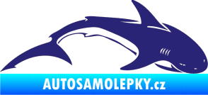 Samolepka Žralok 007 pravá střední modrá