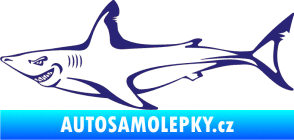 Samolepka Žralok 009 levá střední modrá
