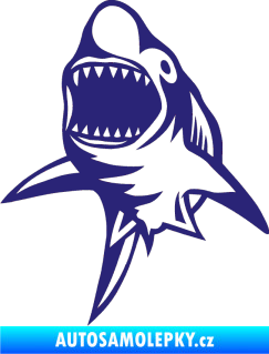 Samolepka Žralok 011 levá střední modrá