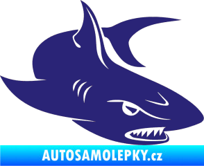 Samolepka Žralok 012 pravá střední modrá