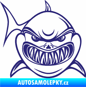 Samolepka Žralok 014 pravá střední modrá