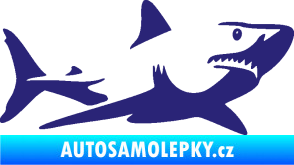 Samolepka Žralok 015 pravá střední modrá