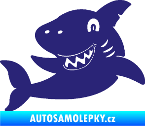 Samolepka Žralok 019 levá střední modrá