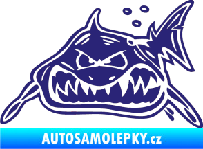 Samolepka Žralok levá střední modrá