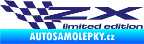 Samolepka ZX limited edition levá střední modrá