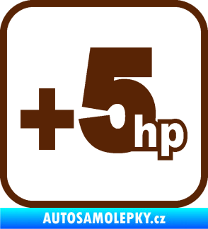 Samolepka +5hp 002 hnědá