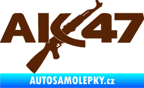 Samolepka AK 47 hnědá