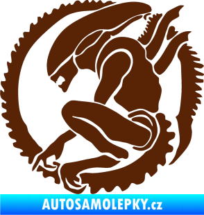 Samolepka Alien 001 levá hnědá