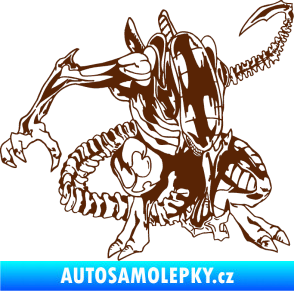 Samolepka Alien 002 pravá hnědá