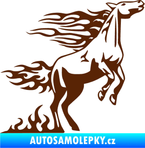 Samolepka Animal flames 001 pravá kůň hnědá