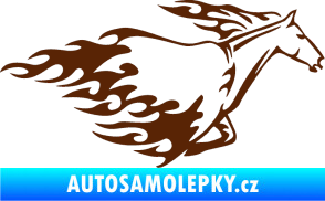 Samolepka Animal flames 003 pravá kůň hnědá