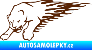 Samolepka Animal flames 020 levá puma hnědá