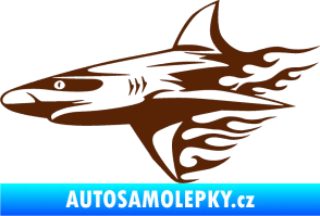 Samolepka Animal flames 031 levá žralok hnědá