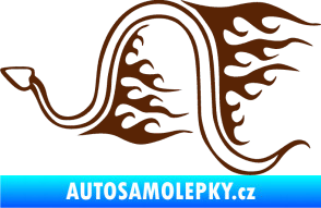 Samolepka Animal flames 040 levá had hnědá
