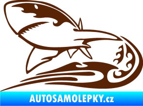 Samolepka Animal flames 041 levá žralok hnědá