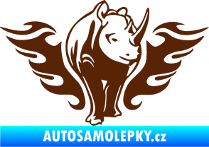 Samolepka Animal flames 047 pravá nosorožec hnědá