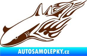 Samolepka Animal flames 048 levá žralok hnědá