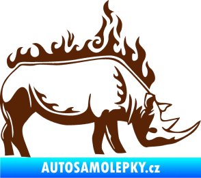 Samolepka Animal flames 049 pravá nosorožec hnědá