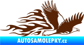Samolepka Animal flames 053 pravá orel hnědá