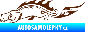 Samolepka Animal flames 056 levá puma hnědá