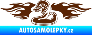 Samolepka Animal flames 072 levá had hnědá
