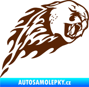 Samolepka Animal flames 083 pravá puma hnědá