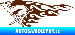 Samolepka Animal flames 092 levá antilopa hnědá
