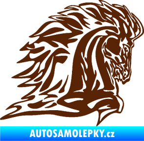 Samolepka Animal flames 101 pravá kůň hnědá