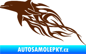 Samolepka Animal flames 102 levá delfín hnědá