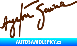 Samolepka Podpis Ayrton Senna hnědá